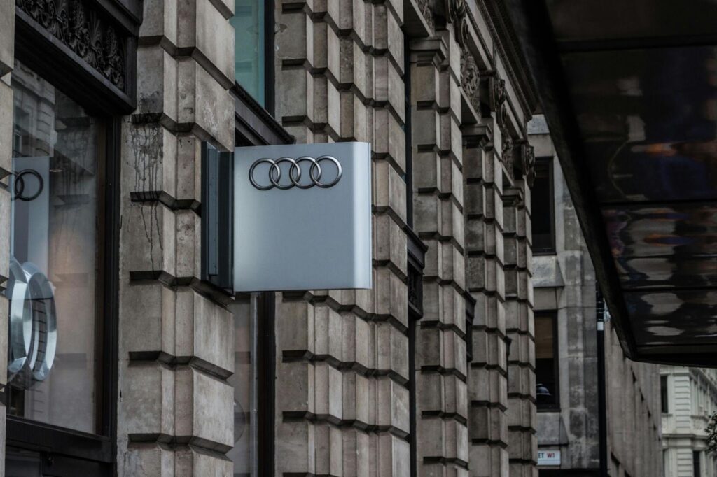 Retail signage display for Audi
